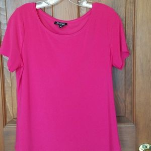 Dress Barn short sleeved fushia top